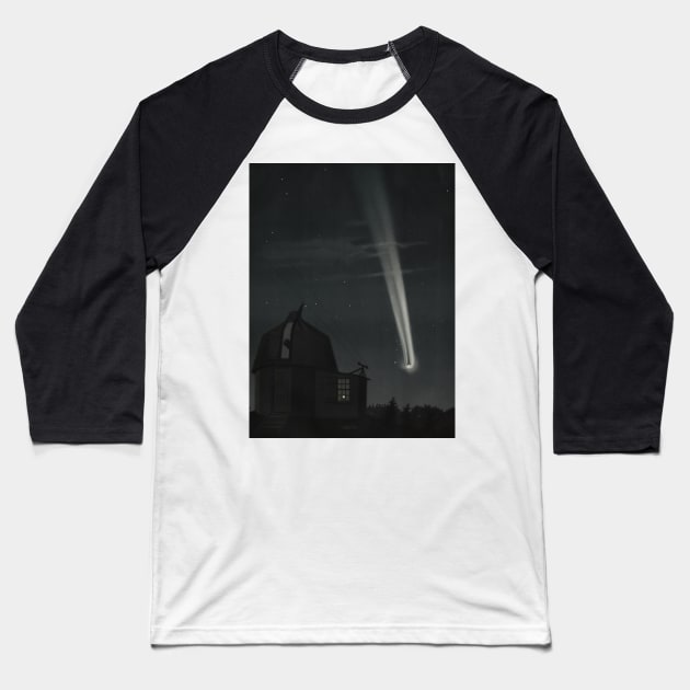 The Great Comet of 1881 by Etienne Leopold Trouvelot Baseball T-Shirt by Classic Art Stall